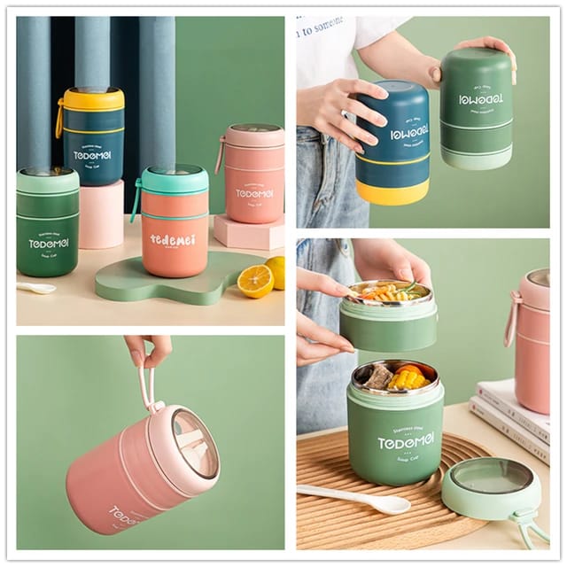 Dual Partition soup bowl container Lunch Box