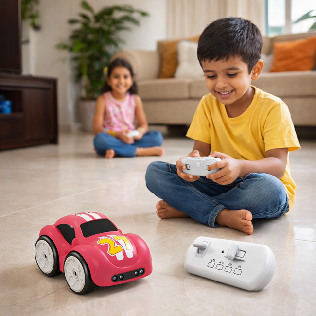 RC Intelligent Sensor Car for Kids with Line Following Technology | 2.4GHz Remote Control Smart Toy Car with LED Lights, Music & Magic Pen Track