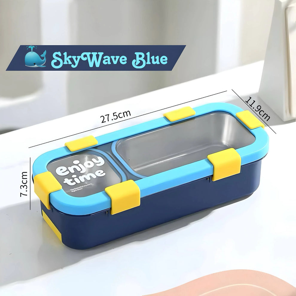Twin Compartment Rectangular Insulated Bento Lunch Box