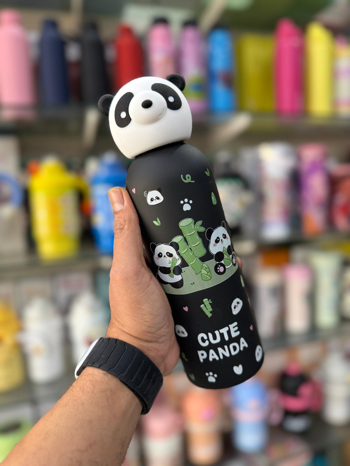 Stainless steel cute panda bottles